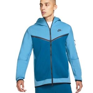 NICE! MENS NIKE TECH ZIP HOODIE - SIZE XL - BLUE